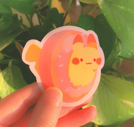 Pika Donut Sticker
