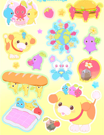 Pikmin World Sticker Sheet